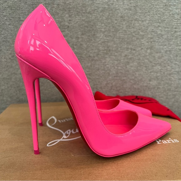 Christian Louboutin So Kate Pointed Toe Pumps 120mm hot pink heels 38 - Picture 4 of 7